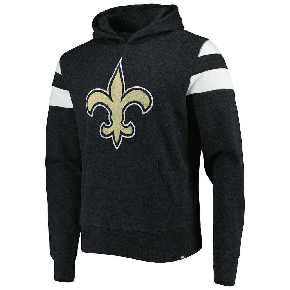 New Orleans Saints '47 Premier Nico Pullover Hoodie - Heathered Black - 47 brand