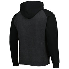 St. Louis Blues Mitchell & Ness Distressed Logo Raglan Pullover Hoodie - Heather Black | NHL near me