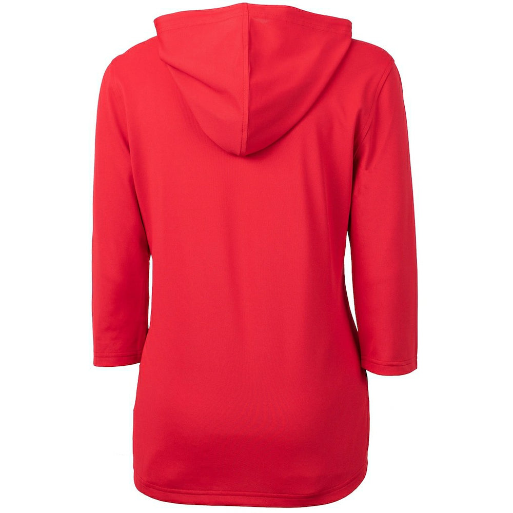Arizona Cardinals Cutter & Buck Women's Virtue Eco Pique 3/4 Sleeve Half-Zip Pullover Hoodie - Red - NFL