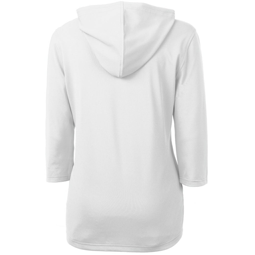 Minnesota Vikings Cutter & Buck Women's Virtue Eco Pique 3/4 Sleeve Half-Zip Pullover Hoodie - White - NFL