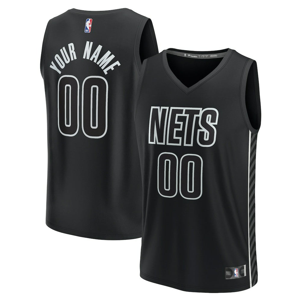Fanatics Brooklyn Nets Custom Fast Break Jersey Statement Edition Black
