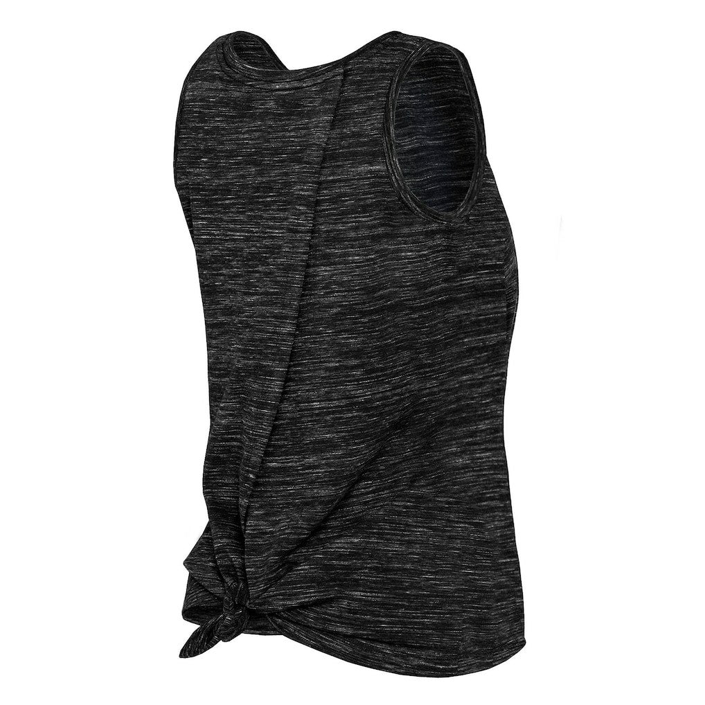 Las Vegas Raiders New Era Women's Space Dye Tie-Back Tank Top - Black - NFL