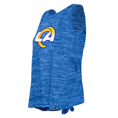Los Angeles Rams New Era Women's Space Dye Tie-Back Tank Top - Royal - NFL
