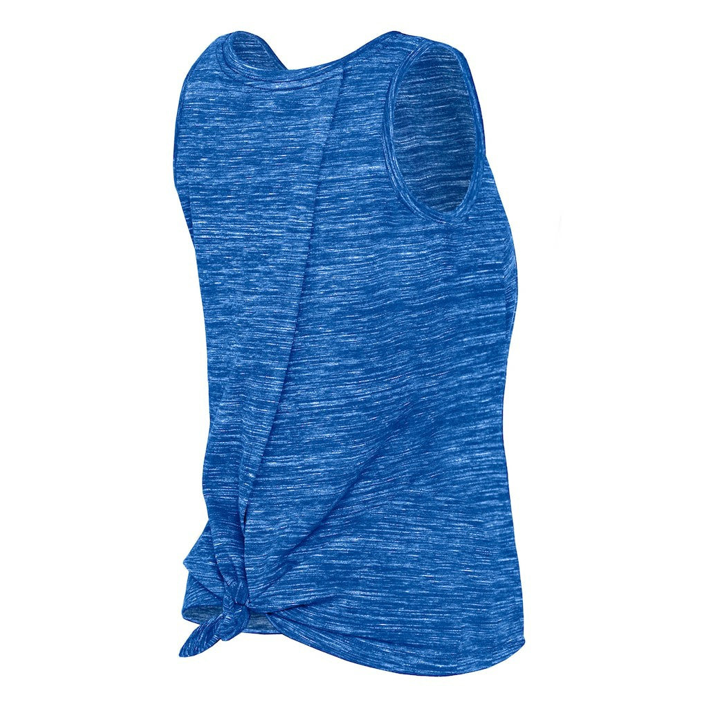 Los Angeles Rams New Era Women's Space Dye Tie-Back Tank Top - Royal - NFL