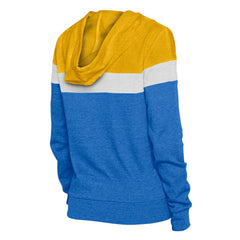 Los Angeles Rams New Era Women's Throwback Colorblock Full-Zip Hoodie - Royal/Gold - NFL