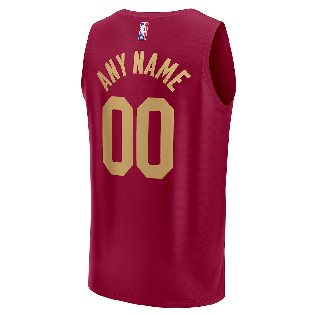 Fanatics Cleveland Cavaliers Youth Fast Break Custom Jersey Maro- Icon Edition