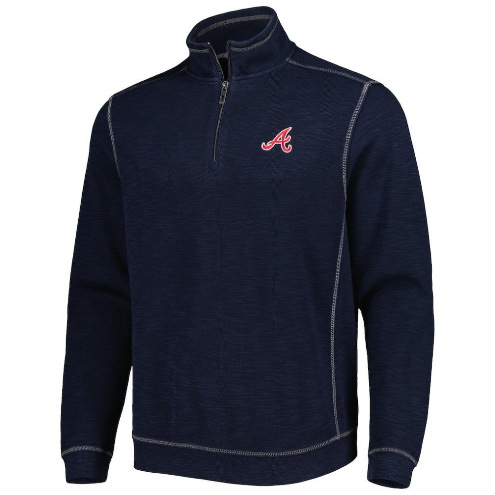 Atlanta Braves Tommy Bahama Tobago Bay Tri-Blend Quarter-Zip Sweatshirt Outlet