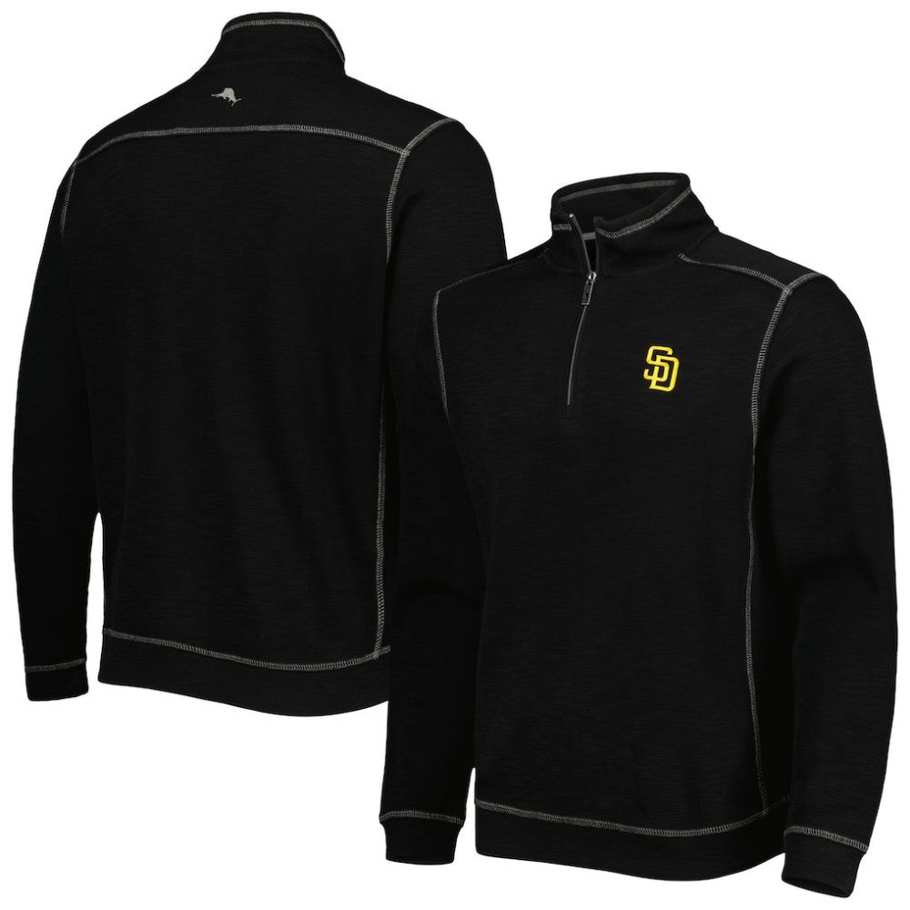 San Diego Padres Tommy Bahama Tobago Bay Tri-Blend Quarter-Zip Sweatshirt for sale