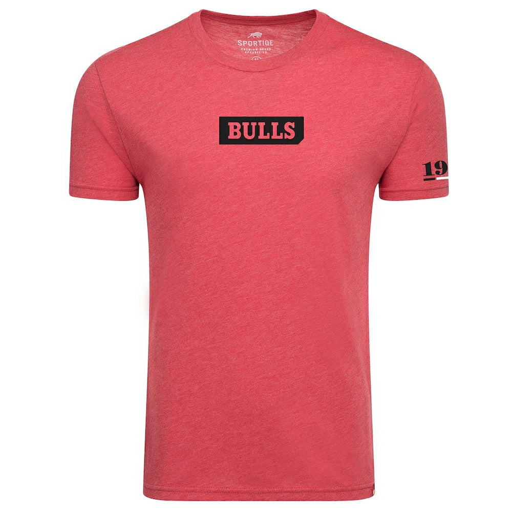 Chicago Bulls Sportiqe Unisex 1966 Collection Comfy Tri-Blend T-Shirt Red