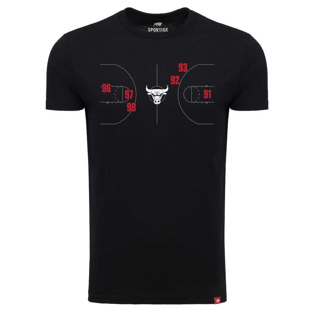 Chicago Bulls Sportiqe Unisex 1966 Collection Comfy Tri-Blend T-Shirt Black