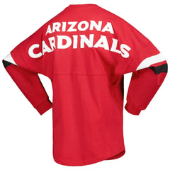 Arizona Cardinals Women's Spirit Jersey Lace-Up V-Neck Long Sleeve T-Shirt - Cardinal - Fanatics