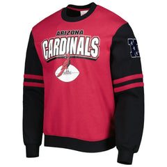 Arizona Cardinals All Over 2.0 Pullover Sweatshirt - Cardinal - Mitchell & Ness