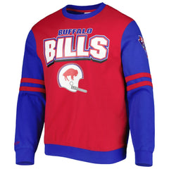 Buffalo Bills All Over 2.0 Pullover Sweatshirt - Red - Mitchell & Ness