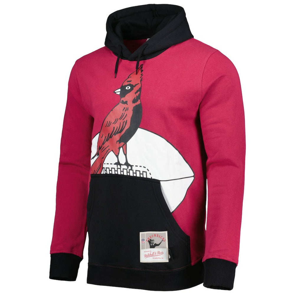 Arizona Cardinals Big Face 5.0 Pullover Hoodie - Cardinal - Mitchell & Ness