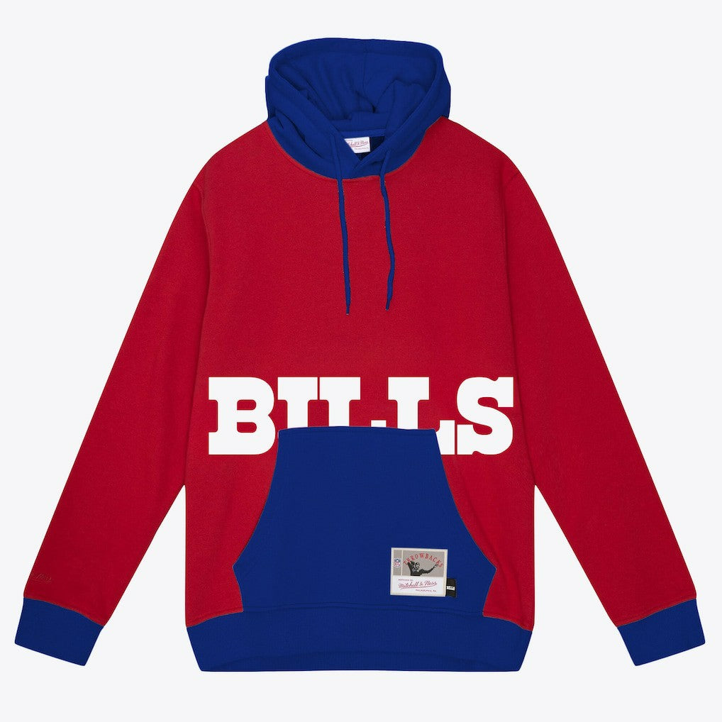 Buffalo Bills Big Face 5.0 Pullover Hoodie - Red - Mitchell & Ness