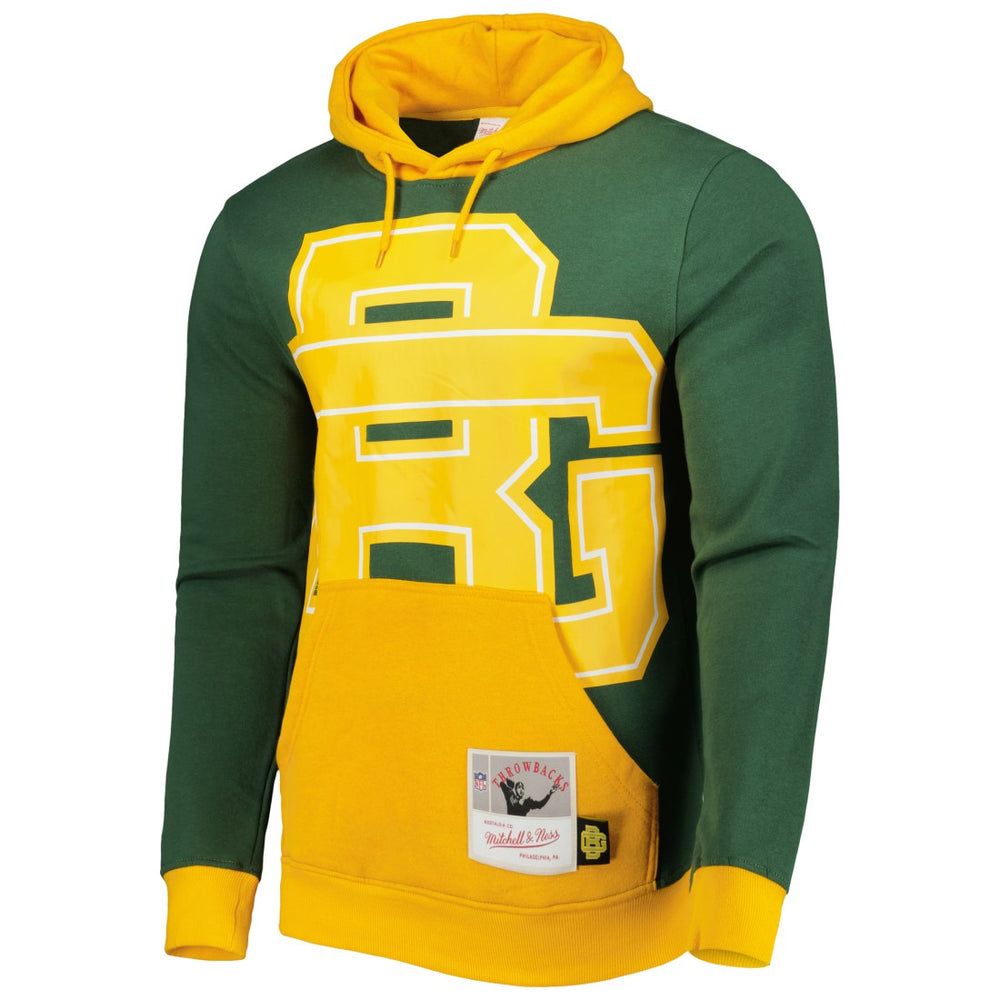 Green Bay Packers Big Face 5.0 Pullover Hoodie - Green - Mitchell & Ness