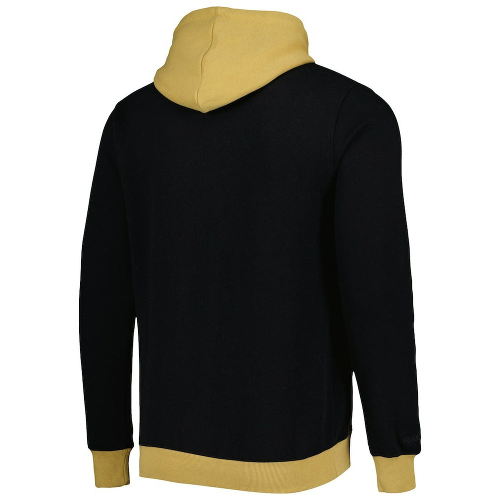 New Orleans Saints Big Face 5.0 Pullover Hoodie - Black - Mitchell & Ness