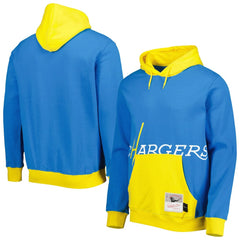 Los Angeles Chargers Big Face 5.0 Pullover Hoodie - Powder Blue - Mitchell & Ness