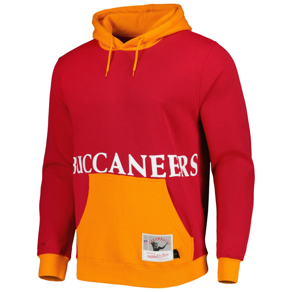 Tampa Bay Buccaneers Big Face 5.0 Pullover Hoodie - Red - Mitchell & Ness