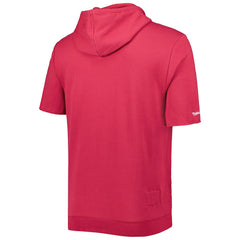 Arizona Cardinals Washed Short Sleeve Pullover Hoodie - Cardinal - Mitchell & Ness