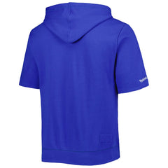 Buffalo Bills Washed Short Sleeve Pullover Hoodie - Royal - Mitchell & Ness
