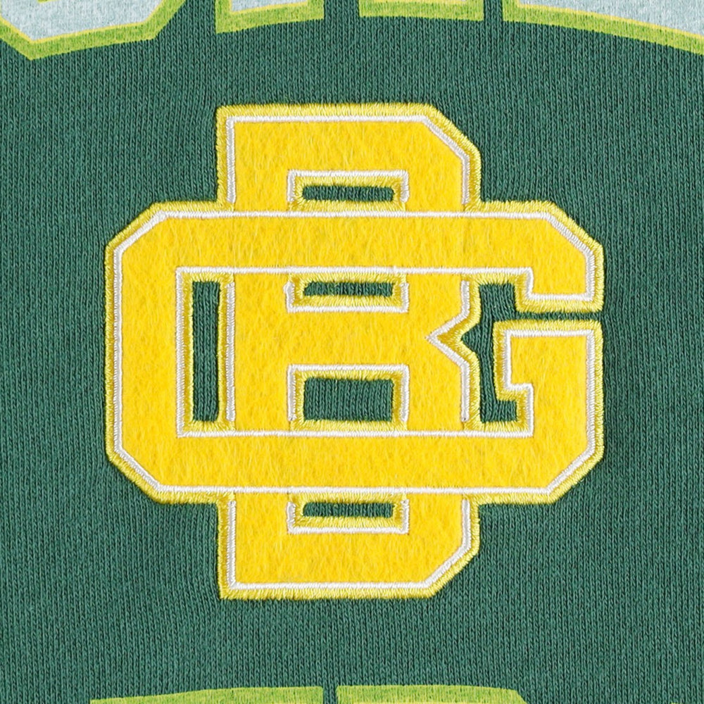 Green Bay Packers Washed Short Sleeve Pullover Hoodie - Green - Mitchell & Ness