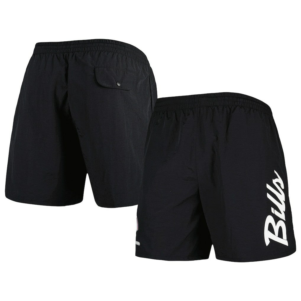 Buffalo Bills Team Essentials Nylon Shorts - Black - Mitchell & Ness