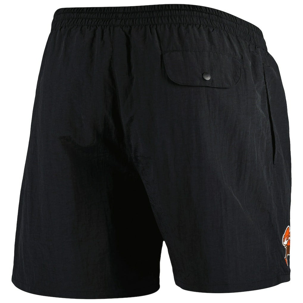 Cleveland Browns Team Essentials Nylon Shorts - Black - Mitchell & Ness