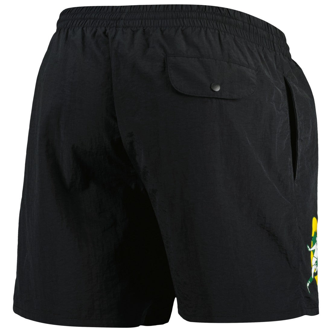 Green Bay Packers Team Essentials Nylon Shorts - Black - Mitchell & Ness