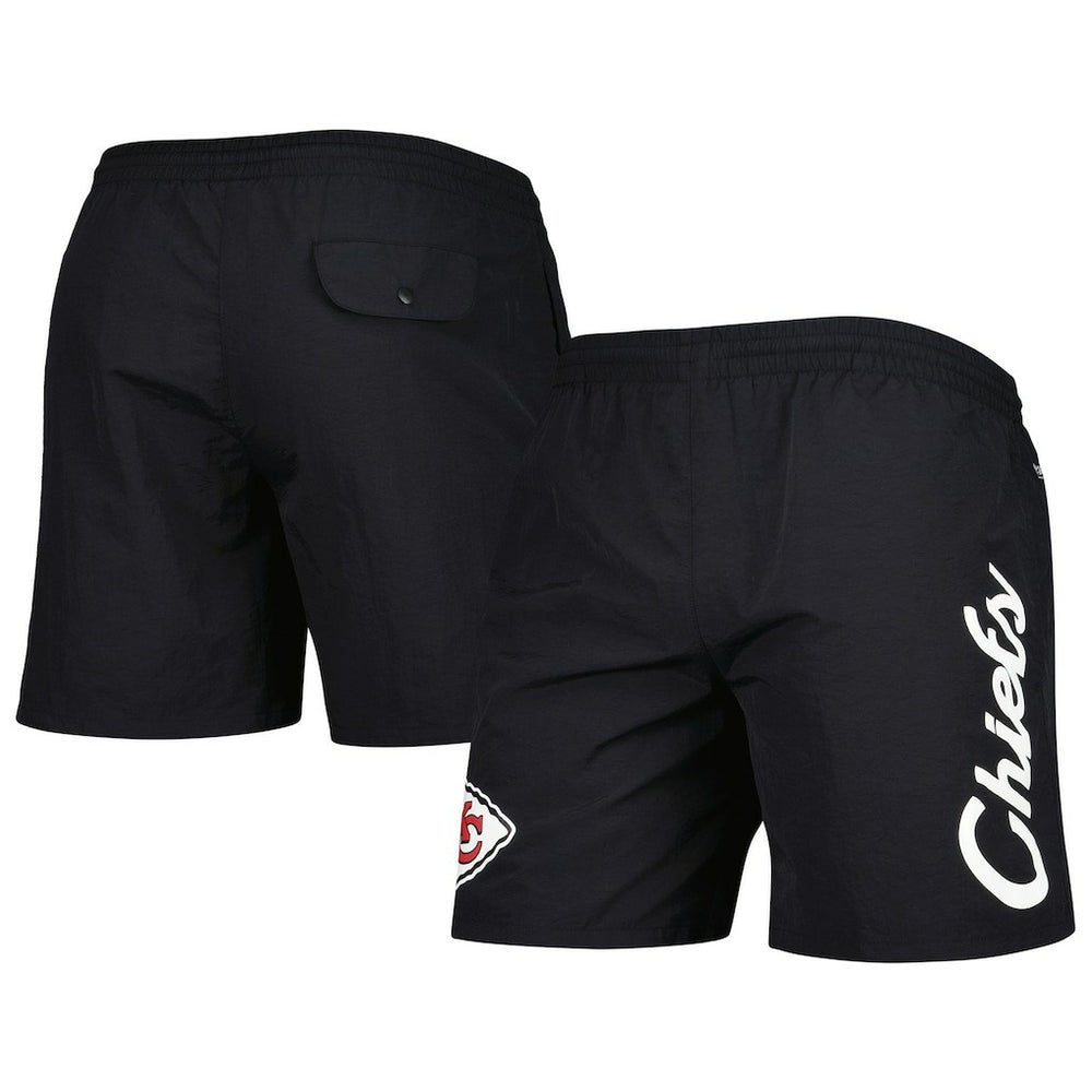 Kansas City Chiefs Team Essentials Nylon Shorts - Black - Mitchell & Ness