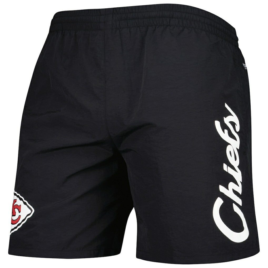 Kansas City Chiefs Team Essentials Nylon Shorts - Black - Mitchell & Ness