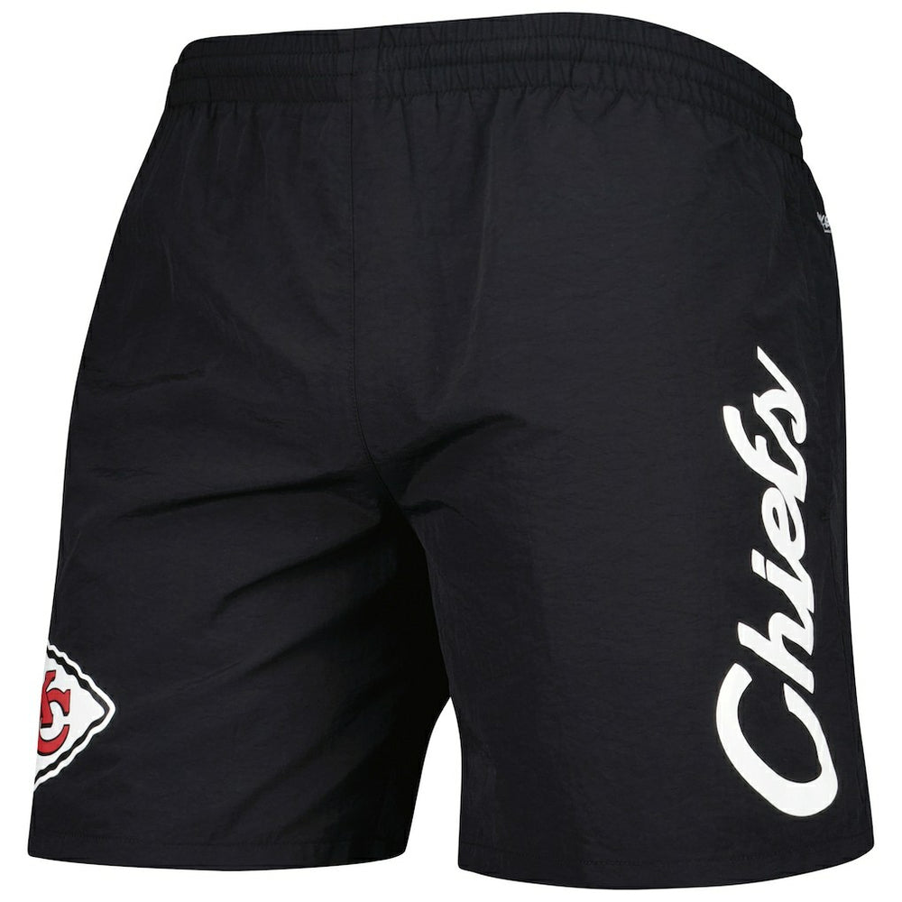 Kansas City Chiefs Team Essentials Nylon Shorts - Black - Mitchell & Ness