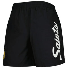 New Orleans Saints Team Essentials Nylon Shorts - Black - Mitchell & Ness
