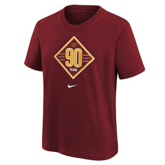 Washington Commanders Youth 90th Anniversary Logo T-Shirt - Burgundy - Nike