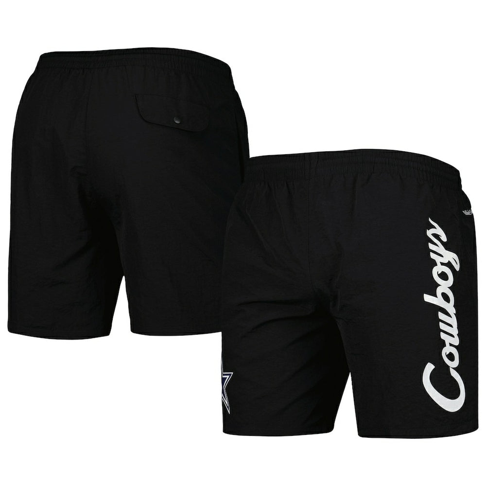 Dallas Cowboys Team Essentials Nylon Shorts - Black - Mitchell & Ness
