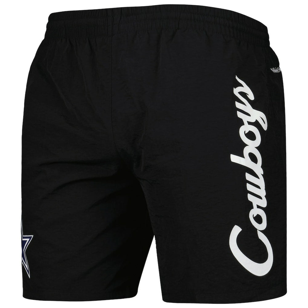 Dallas Cowboys Team Essentials Nylon Shorts - Black - Mitchell & Ness