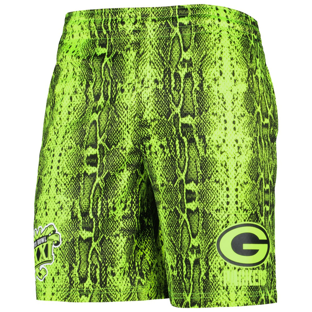 Green Bay Packers New Era Summer Pop Shorts - Neon Green - NFL