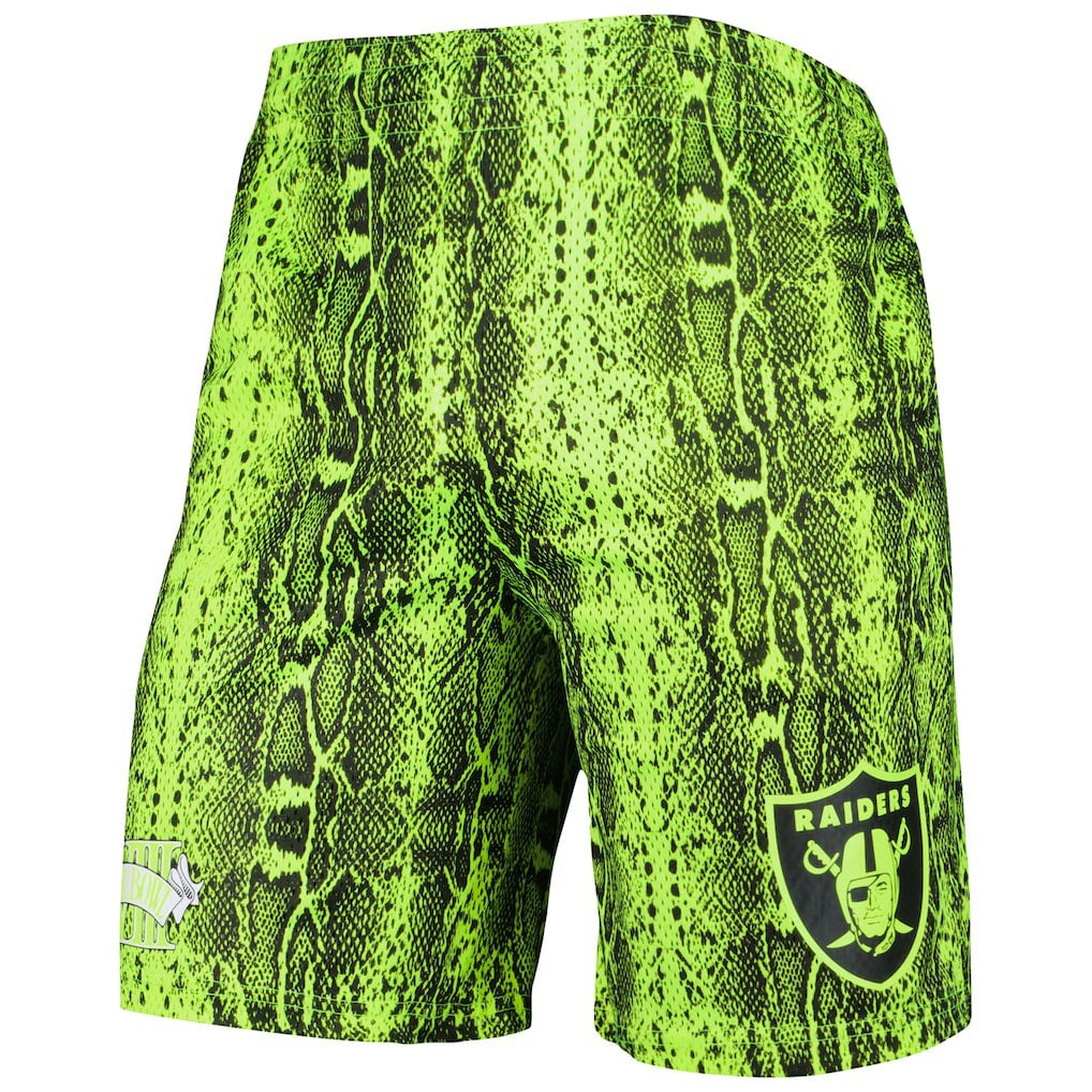 Las Vegas Raiders New Era Summer Pop Shorts - Neon Green - NFL