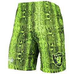Las Vegas Raiders New Era Summer Pop Shorts - Neon Green - NFL