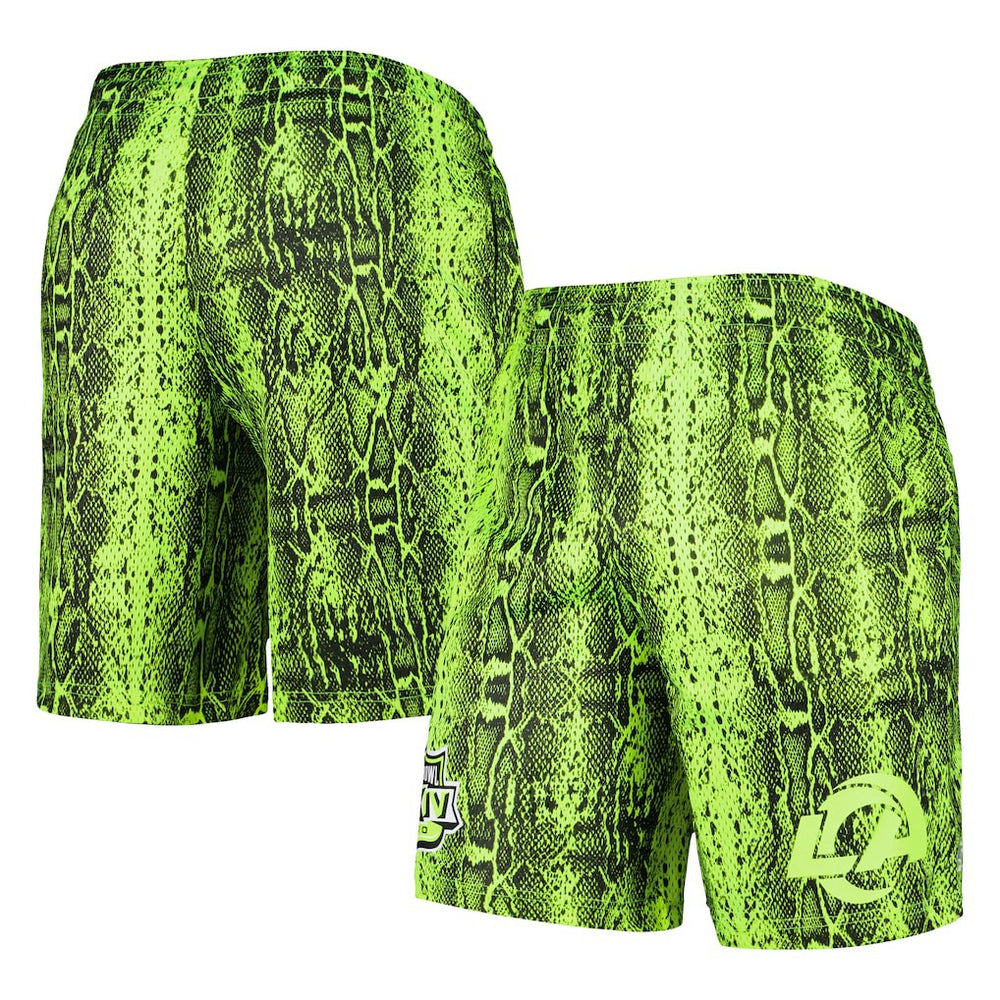 Los Angeles Rams New Era Summer Pop Shorts - Neon Green - NFL