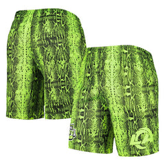 Los Angeles Rams New Era Summer Pop Shorts - Neon Green - NFL