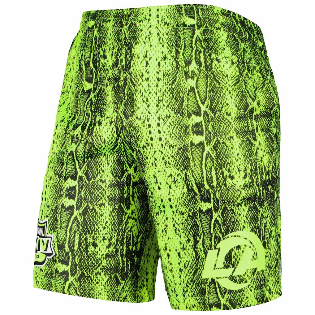 Los Angeles Rams New Era Summer Pop Shorts - Neon Green - NFL