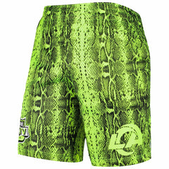 Los Angeles Rams New Era Summer Pop Shorts - Neon Green - NFL