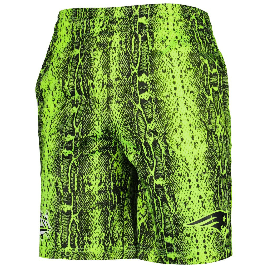 New England Patriots New Era Summer Pop Shorts - Neon Green - NFL