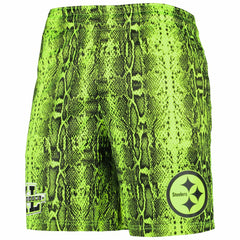 Pittsburgh Steelers New Era Summer Pop Shorts - Neon Green - NFL