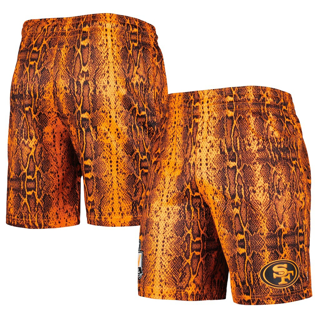 San Francisco 49ers New Era Summer Pop Shorts - Orange - NFL