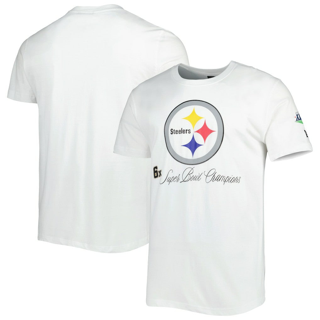 Pittsburgh Steelers New Era Historic Champs T-Shirt - White - NFL
