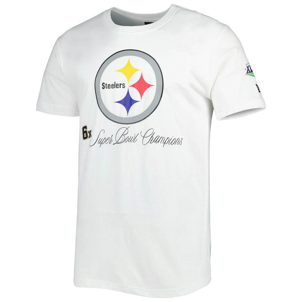 Pittsburgh Steelers New Era Historic Champs T-Shirt - White - NFL