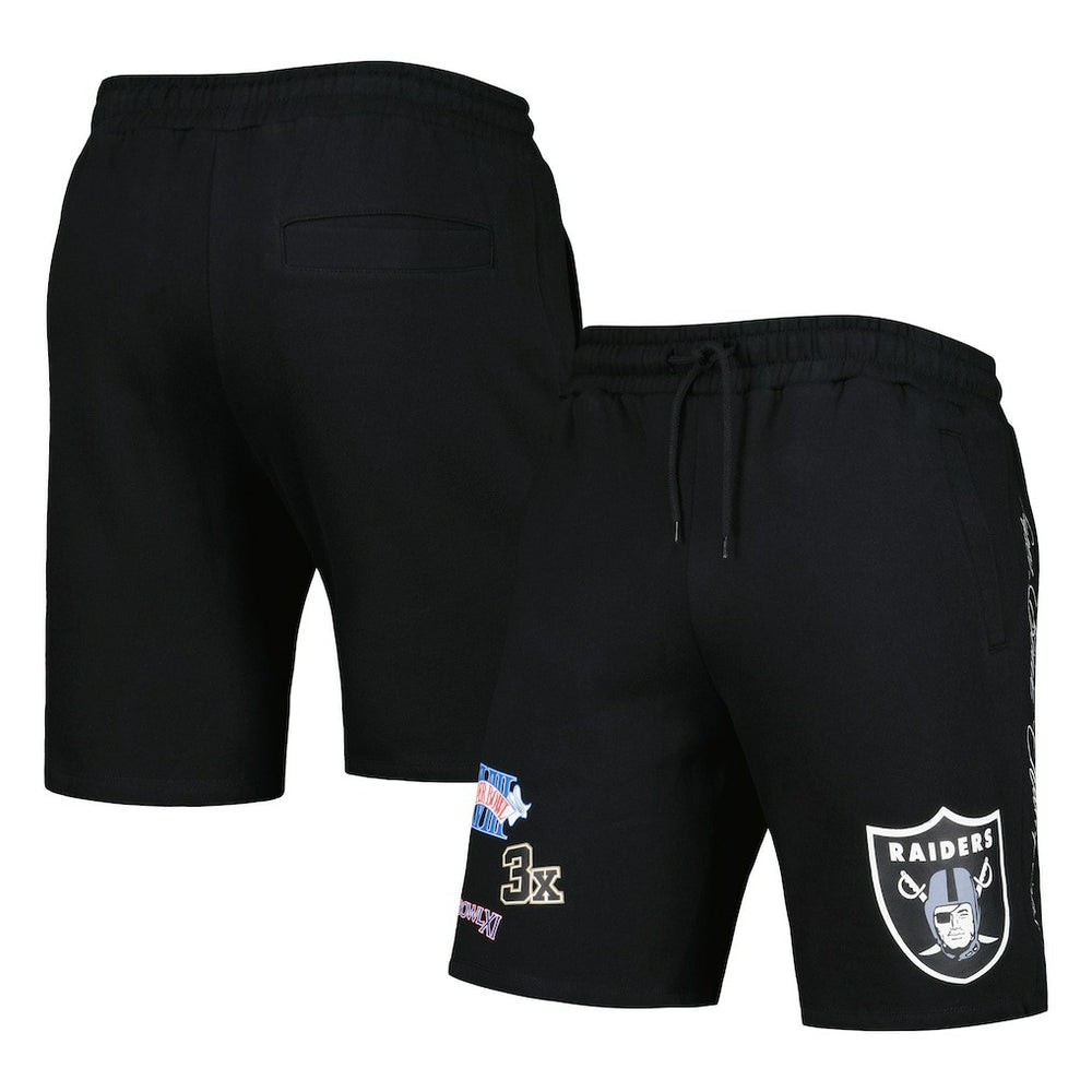 Las Vegas Raiders New Era Historic Champs Shorts - Black - NFL