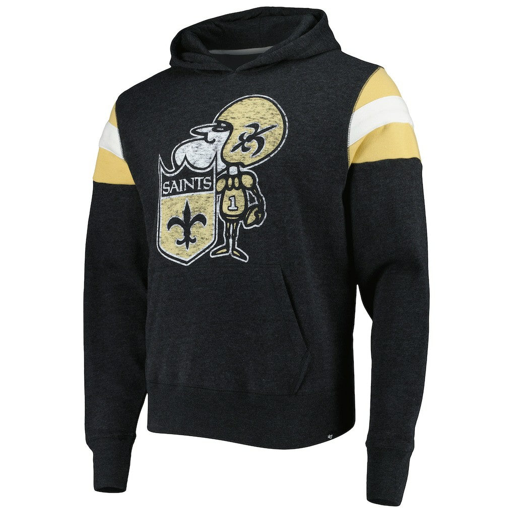 New Orleans Saints '47 Legacy Premier Nico Pullover Hoodie - Black - 47 brand